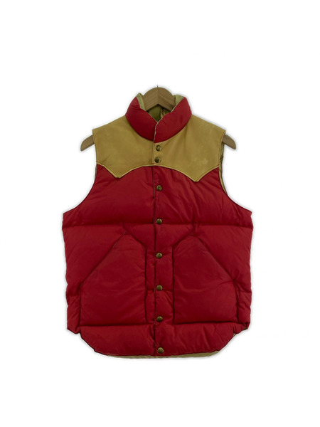Rocky Mountain FeatherBed ダウンベスト レッド/ベージュ (36)
