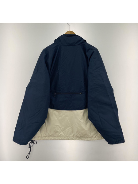 90s POLO SPORT ハーフジップナイロンプルオーバー XL ネイビーホワイト