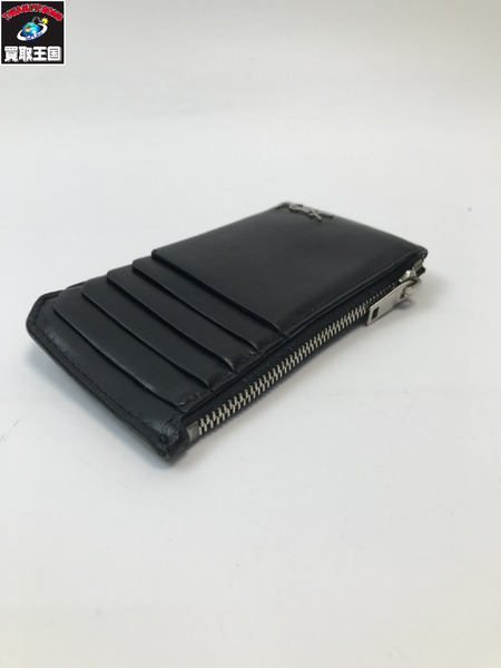 Yves Saint Laurent SAINT LAURENT YSL サンローラン カサンドラ レザー フラグメント カードケース コインケース  黒 ブラック