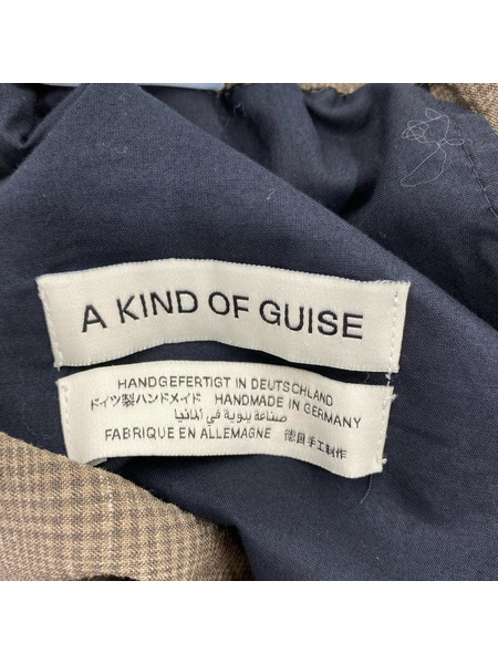 パンツ A KIND OF GUISE チェック 茶