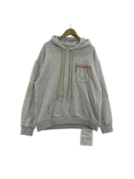 Al ain バック切替デザインフーディ M グレー
