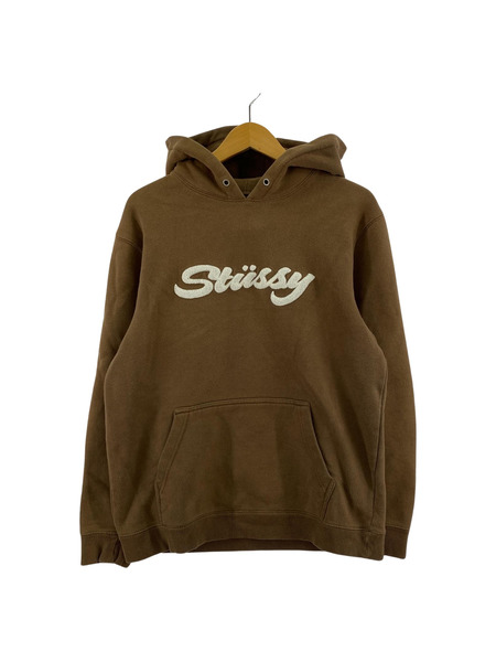 STUSSY ロゴパーカー ブラウン（M）