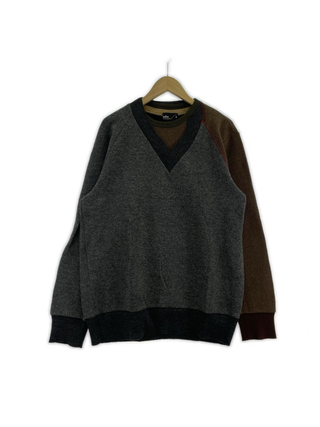 kolor ニット・セーター 23AW 切リ替エ ニット 3 グレー