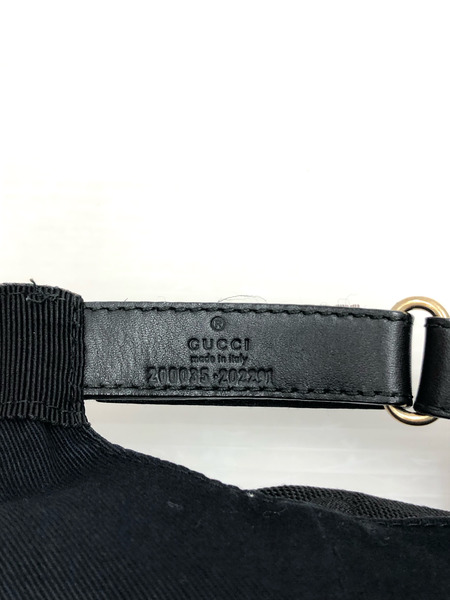 GUCCI GGキャンバス キャップ 黒 (M)