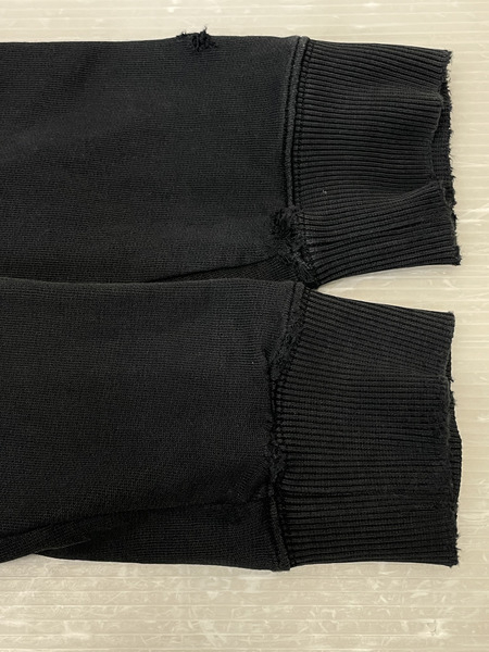SAINT LAURENT 18AW ダメージ加工 ロゴ フーディー M