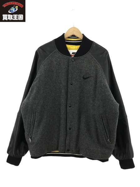 NIKE 90-00s バックロゴ 袖レザースタジャン M｜商品番号