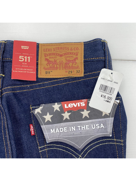 Levi's USA製 スリムフィット デニムパンツ 紺 W29
