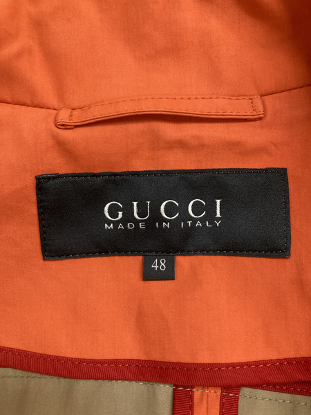 GUCCI ステンカラーコート オレンジ (48)