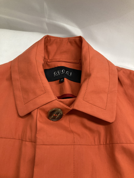 GUCCI ステンカラーコート オレンジ (48)