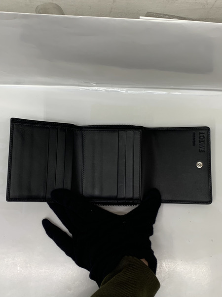 LOEWE アナグラム 3つ折り財布 BLK 本体のみ ロエベ コンパクトウォレット 財布 BILETRO PEQUENO NEGRO
