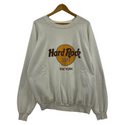 OLD 80S HANES HARD ROCK CAFE スウェット 白 (XL)