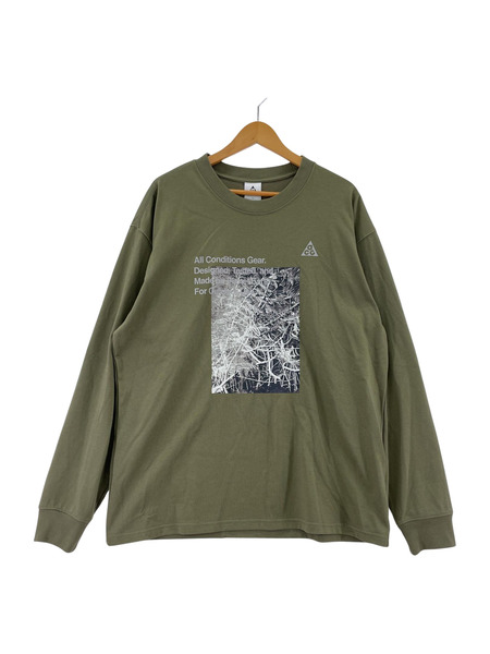 NIKE ACG Dfadv Goat Rocks L/S Top W /カーキ