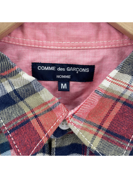 COMME des GARCONS HOMME チェックネルシャツ M HF-B049