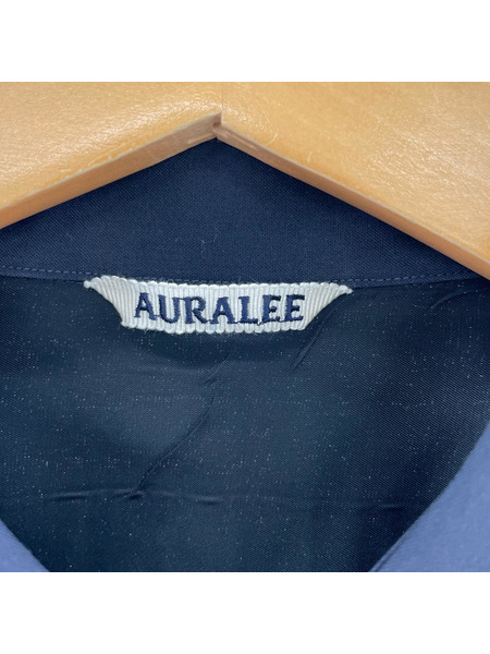AURALEE 長袖シャツ UPER FINE TROPICAL WOOL SHIRT NVY 3