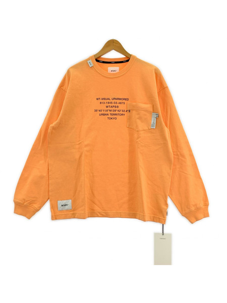 WTAPS INSECT コットン長袖カットソー 3 オレンジ 261ATDT-CSM14