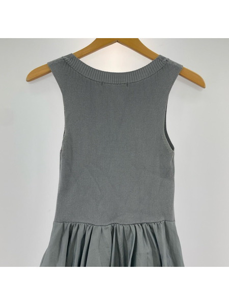 snidel ノースリーブワンピース ニットドッキングシアーワンピ  ONE GRY