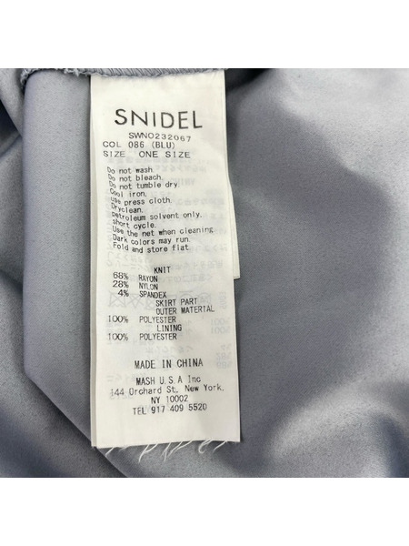 snidel ノースリーブワンピース ニットドッキングシアーワンピ  ONE GRY