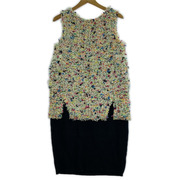 Coohem ノースリーブワンピース spring paint tweed