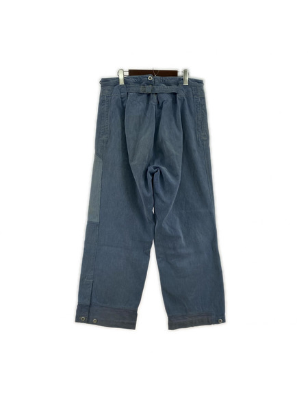 OLD・VINTAGE パンツ 40s~50s スイス軍 デニムワークパンツ サスペンダーボタン