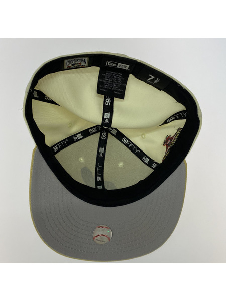 NEW ERA 59fifty クリーブランドインディアンズ キャップ 7 5/8 ベージュ×アイボリ