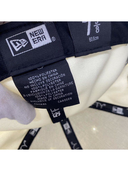 NEW ERA 59fifty クリーブランドインディアンズ キャップ 7 5/8 ベージュ×アイボリ