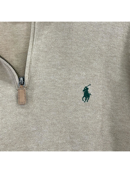 POLO RALPH LAUREN 長袖Tシャツ・カットソー ハーフジップ sizeM ブラウン[値下]