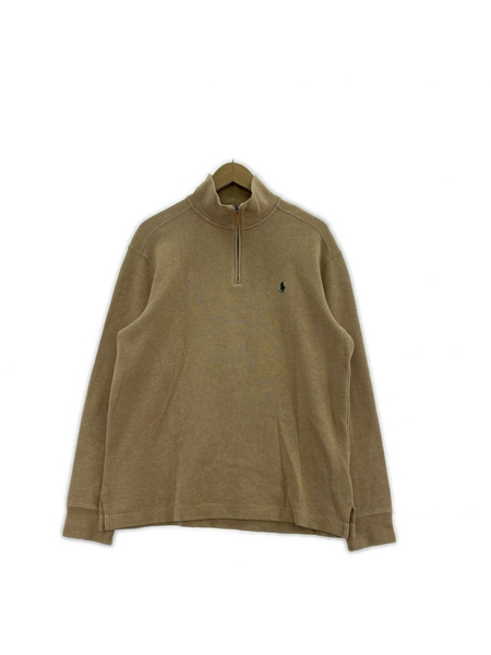POLO RALPH LAUREN 長袖Tシャツ・カットソー ハーフジップ sizeM ブラウン[値下]