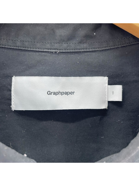 Graphpaper  High Count Wide Spread Collar Shirtブラック 1[値下]