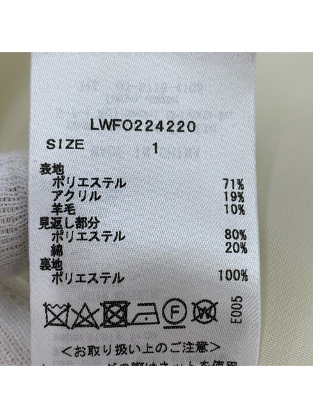 Lily Brown 長袖ワンピース スクエアネックツイードロングジャケットワンピース