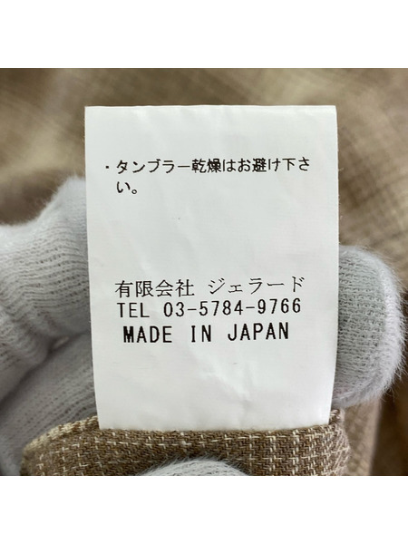 JELADO 長袖シャツ オンブレチェック イタリアンカラーシャツ
