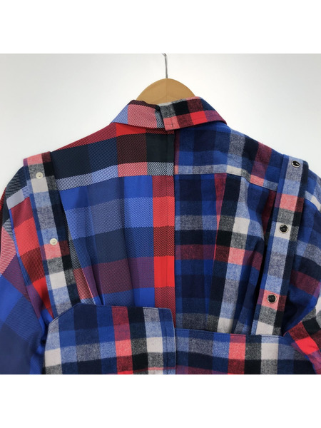 Sacai　Plaid Shirt  シャツ　マルチカラー　チェック　1[値下]