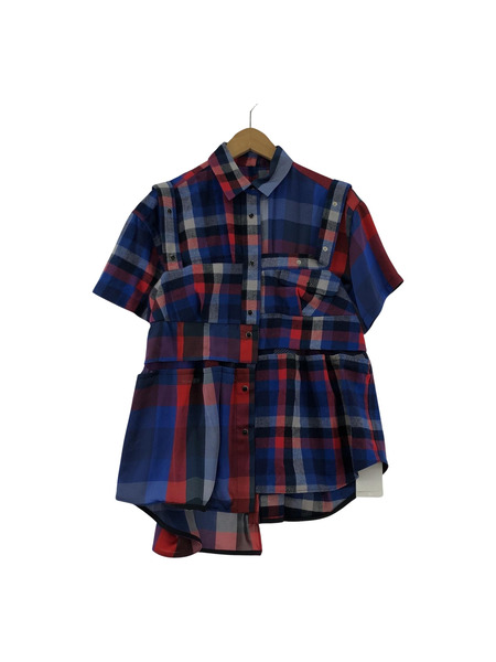 Sacai　Plaid Shirt  シャツ　マルチカラー　チェック　1[値下]