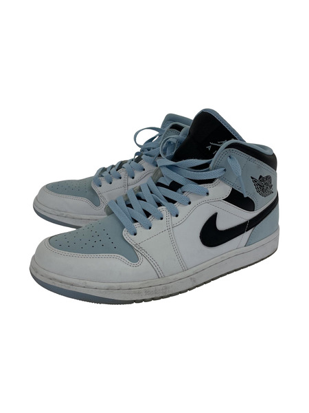 NIKE Air Jordan 1 Mid Ice Blue Nubuck (27.5)