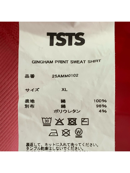 スウェット・トレーナー TSTS チェックスウェット (XL)