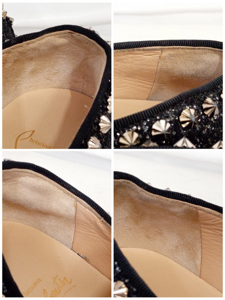  Christian Louboutin /スタッズ/スリッポン/37 1/2