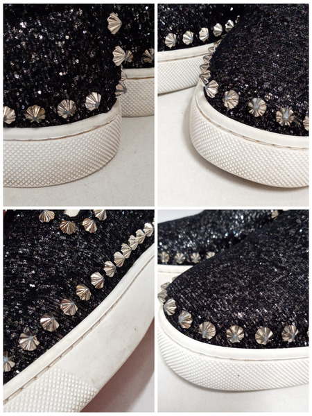  Christian Louboutin /スタッズ/スリッポン/37 1/2