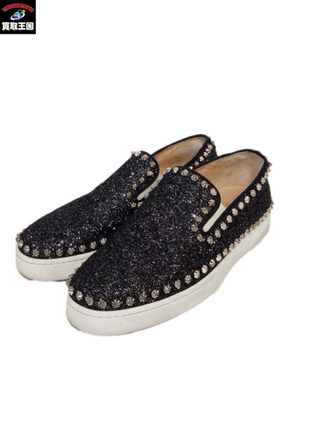  Christian Louboutin /スタッズ/スリッポン/37 1/2