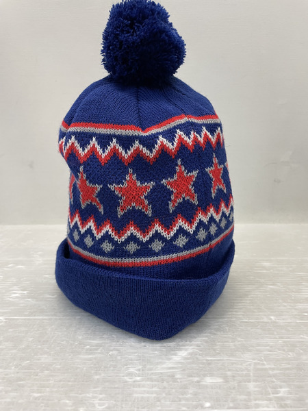 AFB POM POMビーニー ボンボンニット ブルー