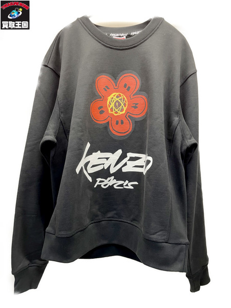 KENZO Futura 2000 クラシック フラワープリントスウェット L ブラック