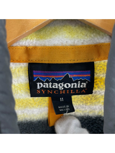 patagonia 長袖Tシャツ・カットソー スナップT マルチボーダー M