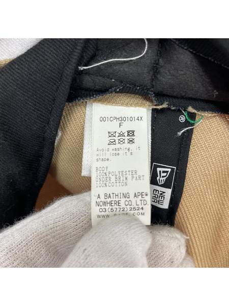 A BATHING APE NEW ERA 001CPH301014X キャップ （M/L）ベージュ