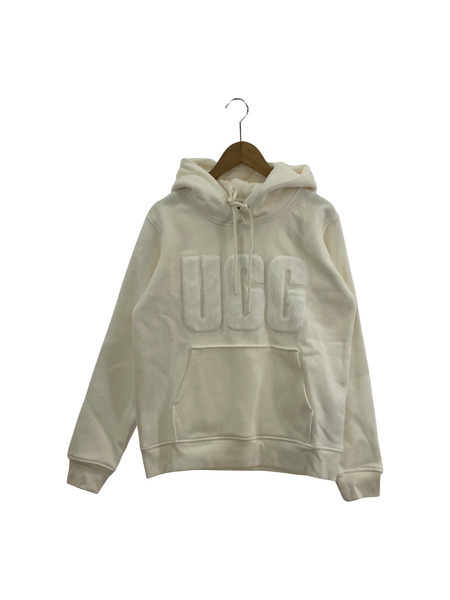 UGG 23-24AW Rey Fuzzy Logo Hoodie 1121385 白 (S)