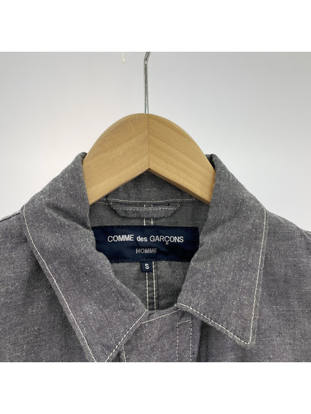 COMME des GARCONS HOMME ZIPテーラードジャケット S グレー AD2017