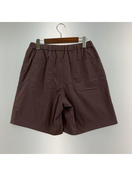 AURALEE TERRY LINED LIGHT NYLON EASY SHORTS 3 茶系