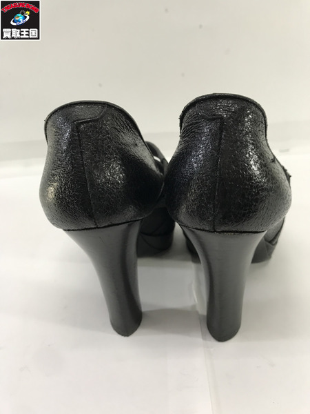 LV  レザーストラップヒール 黒(37)