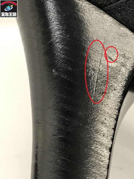 LV  レザーストラップヒール 黒(37)