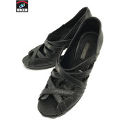 LV  レザーストラップヒール 黒(37)