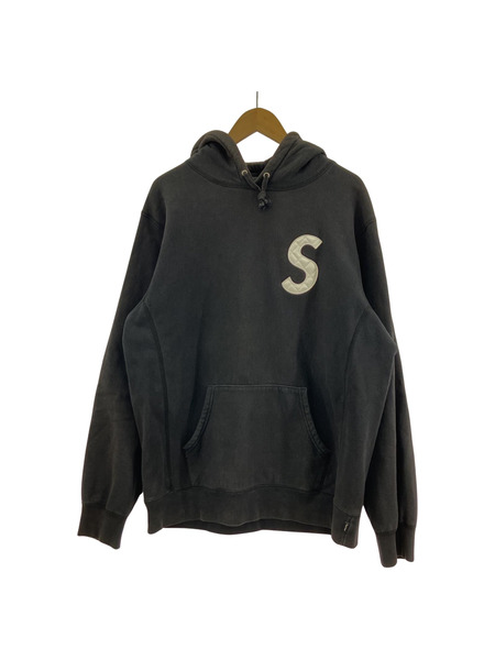 Supreme 20SS キルティング S Logo Hooded Sweatshirt 黒 (L)