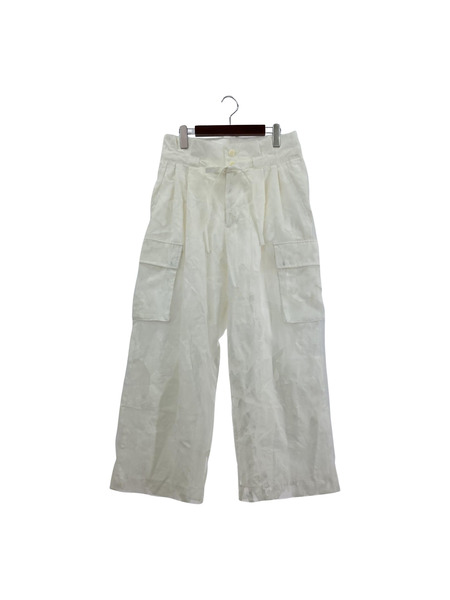 TAAKK TRANSPARENT FLOWER CARGO PANTS カーゴパンツ 2 ホワイト