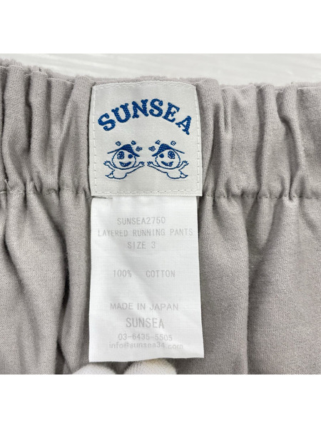 SUNSEA レイヤードランニングパンツ